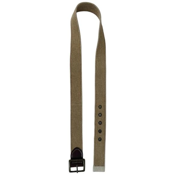 J.CREW Womens Size M Belt 100% Cotton Grommets 1-3/8" Width Adjustable - Picture 4 of 9